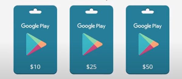 карта Google Play Gift Cards